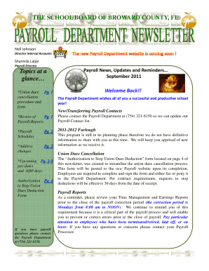 Authorization to Stop Union Dues Deduction Form