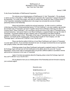 Example of adjustment letter - Sbw Cooper Companies OSI Acquisition: Letter of Transmittal. Instructions for Form W-8BEN, Beneficial Owner's Certificate of Foreign Status for U.S. Tax Withholding