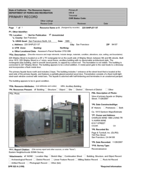 California Historical Resource Record