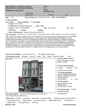 California Historical Resource Record