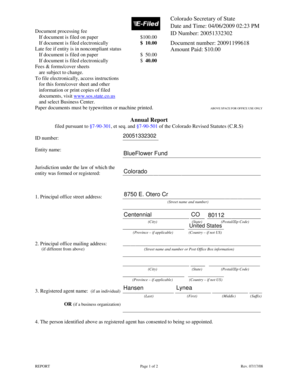 Colorado Annual Report