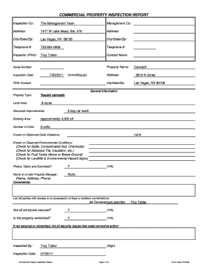 Commercial Property Inspection Report