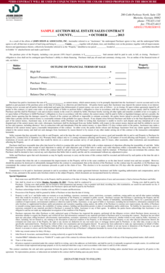 Sample Auction Real Estate Sales Contract