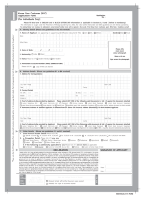 KYC Application Form for Individuals