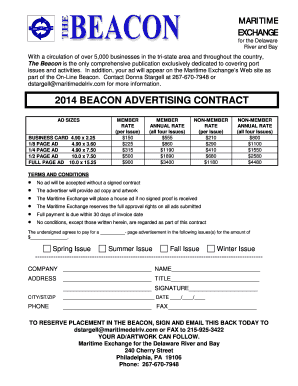 2014 Beacon Advertising Contract