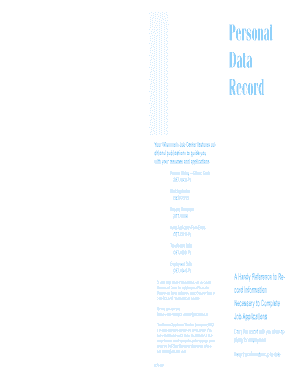 Wisconsin Job Center Personal References Form