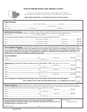 Survivor Beneficiary Designation Form