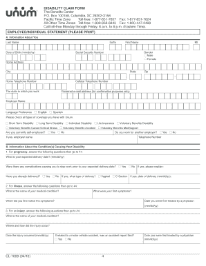 Disability Claim Form