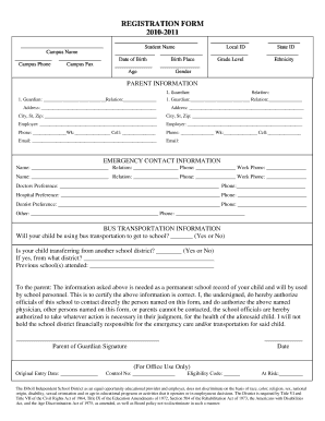 Student Registration Form