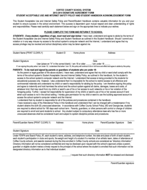 Coffee County Student Acceptable Use Policy Agreement