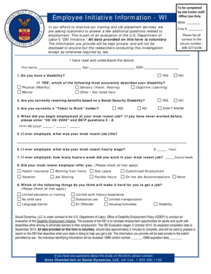 Employee Initiative Information Form