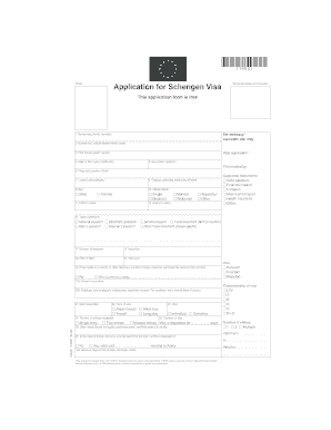 Schengen Visa Application Form