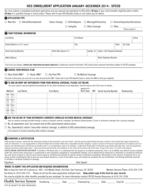 HSS Enrollment Application