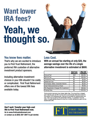 First Trust Retirement IRA Application Form