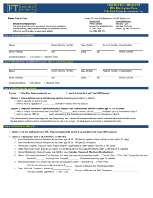 IRA Distribution Form