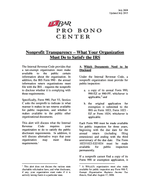 IRS Nonprofit Transparency Requirements