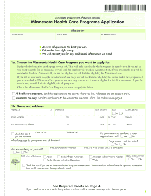 Minnesota Health Care Programs Application