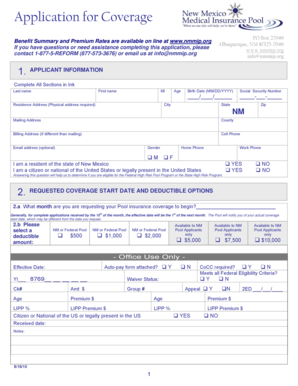 New Mexico Health Insurance Application