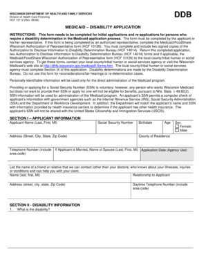 Wisconsin Medicaid Disability Application