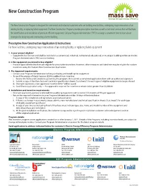 New Construction Program Application