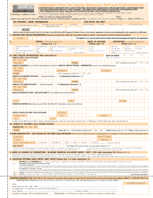 HDFC Mutual Fund Application Form