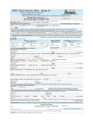 HDFC Fixed Maturity Plans Series 24 Application Form