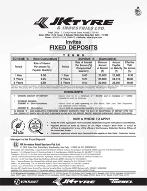 Fixed Deposit Application Form