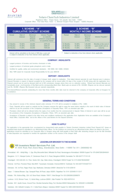 Solaris ChemTech Fixed Deposit Application Form