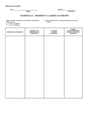 Official Form 6C Schedule C
