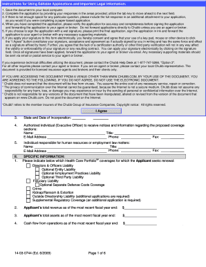 Chubb Health Care Portfolio Renewal Application