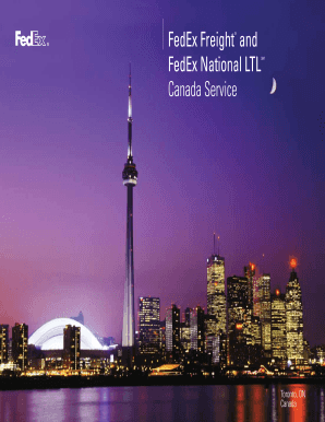 FedEx Freight Canada Cross-Border Shipping Form