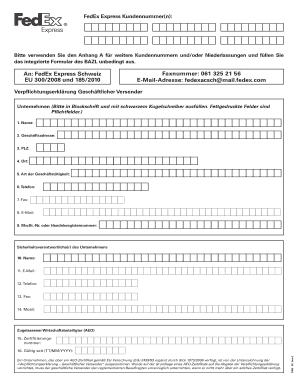 Verpflichtungserklärung Geschäftlicher Versender