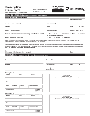 Prescription Claim Form