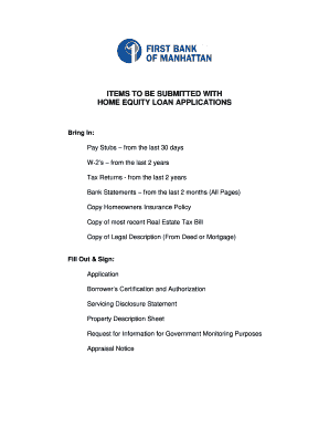 Home Equity Loan Application