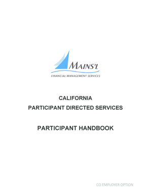 California Participant Directed Services Handbook