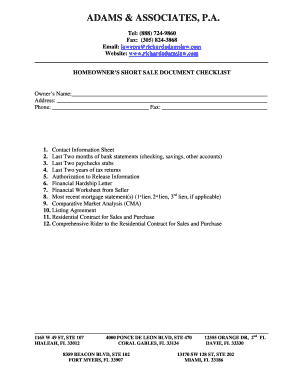 Foreclosure Lawsuit Acknowledgement Form
