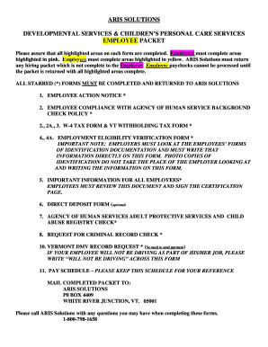 Employee Hiring Packet