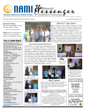 NAMI Southwest Louisiana Newsletter