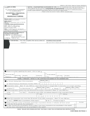 Quarterly Financial Report for Manufacturing