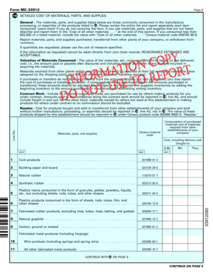 US Census Bureau Form MC-33912