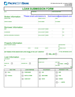 Loan Submission Form