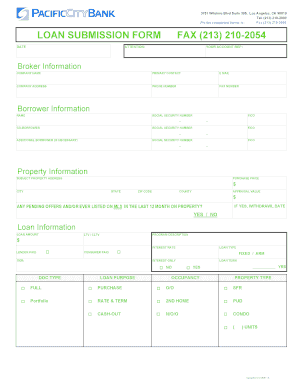Loan Submission Form