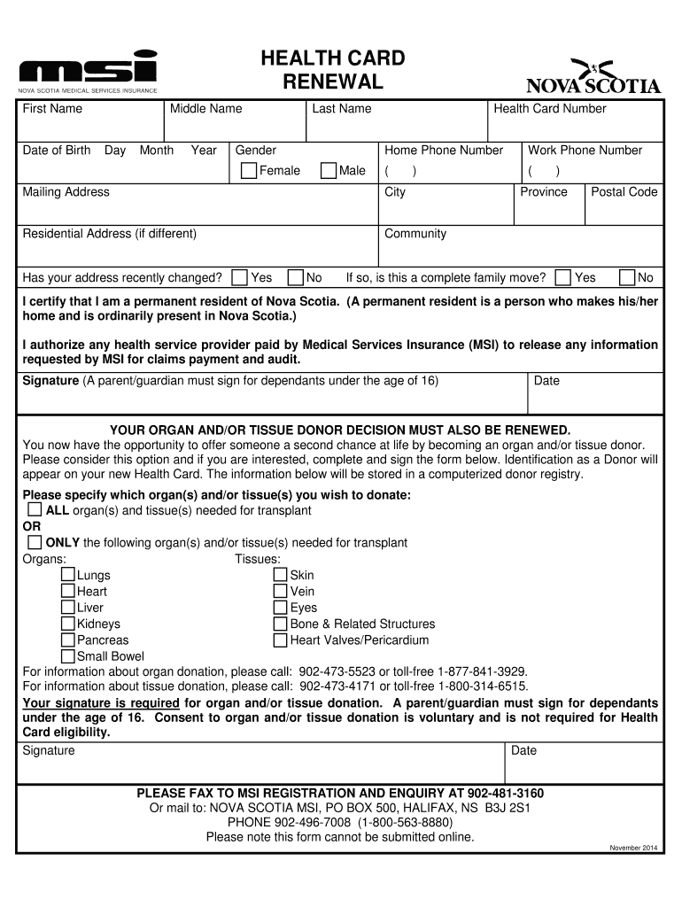 Msi Renewal Form 2020 Fill And Sign Printable Template Online US 