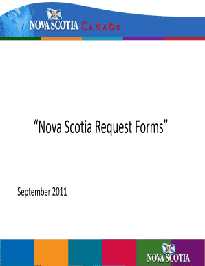 Nova Scotia Request Form