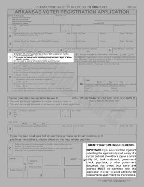 Arkansas Voter Registration Application