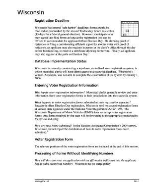 Wisconsin Voter Registration Form