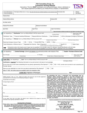 403(b)/457(b) Transaction Routing Request