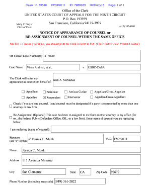 Notice of Appearance of Counsel