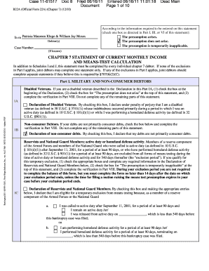Chapter 7 Statement of Current Monthly Income