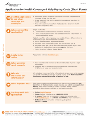 Health Coverage Application Form